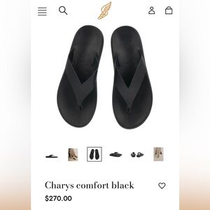Ancient Greek Sandals Charis Comfort Black Sandals